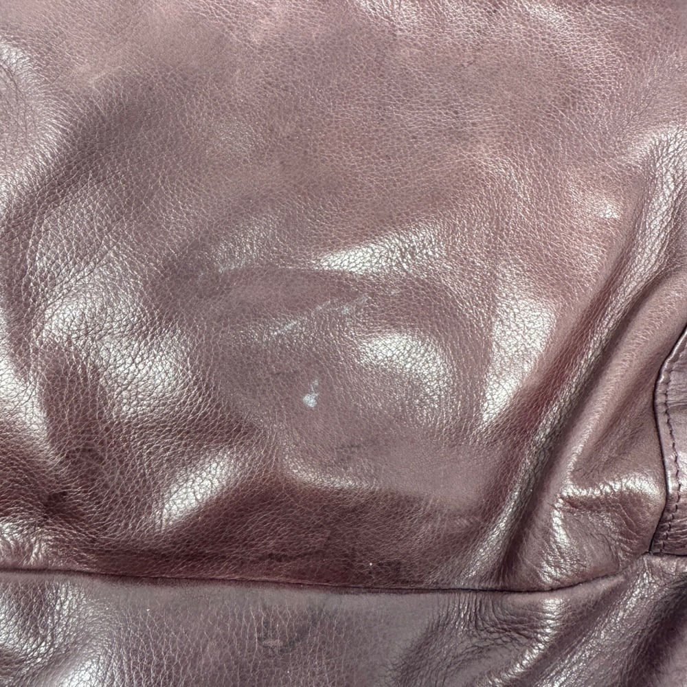 Osgoode Marley Plum Leather RFID Crossbody Bag Organizer Purse - Picture 10 of 11